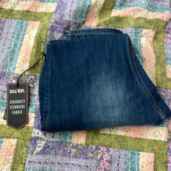 DUER Men’s Performance Denim Athletic Straight Heritage Rinse Size 34 x 32 - NWT - Picture 3 of 9